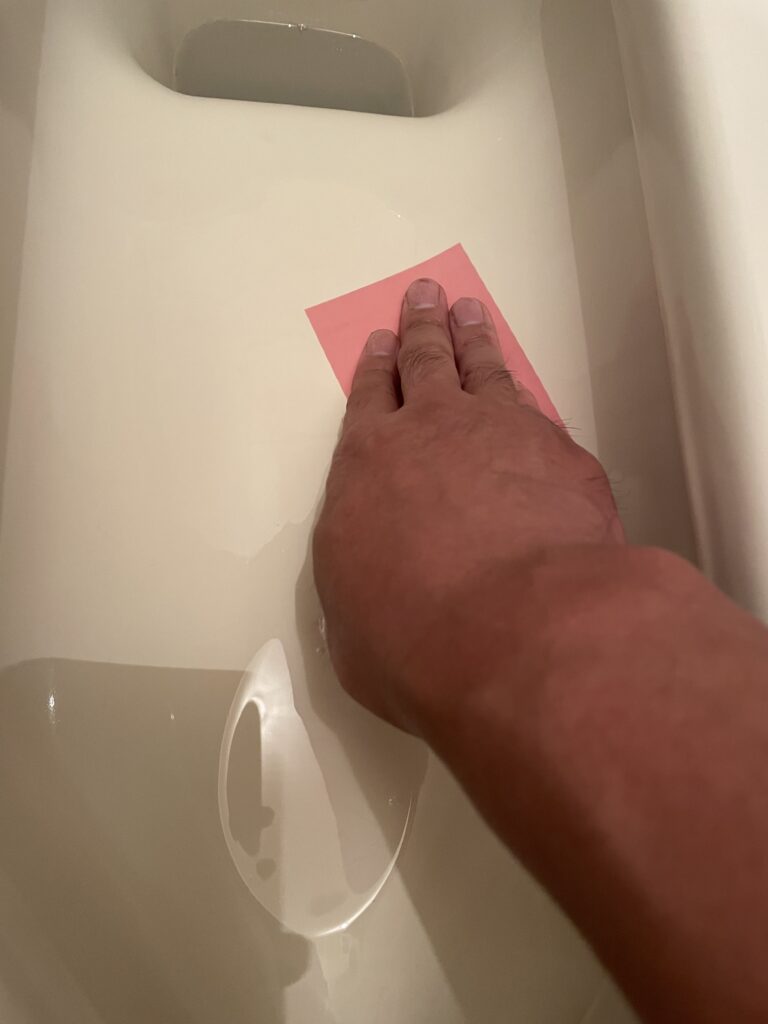 クリーンメッシュ（ピンク）を使用中の写真